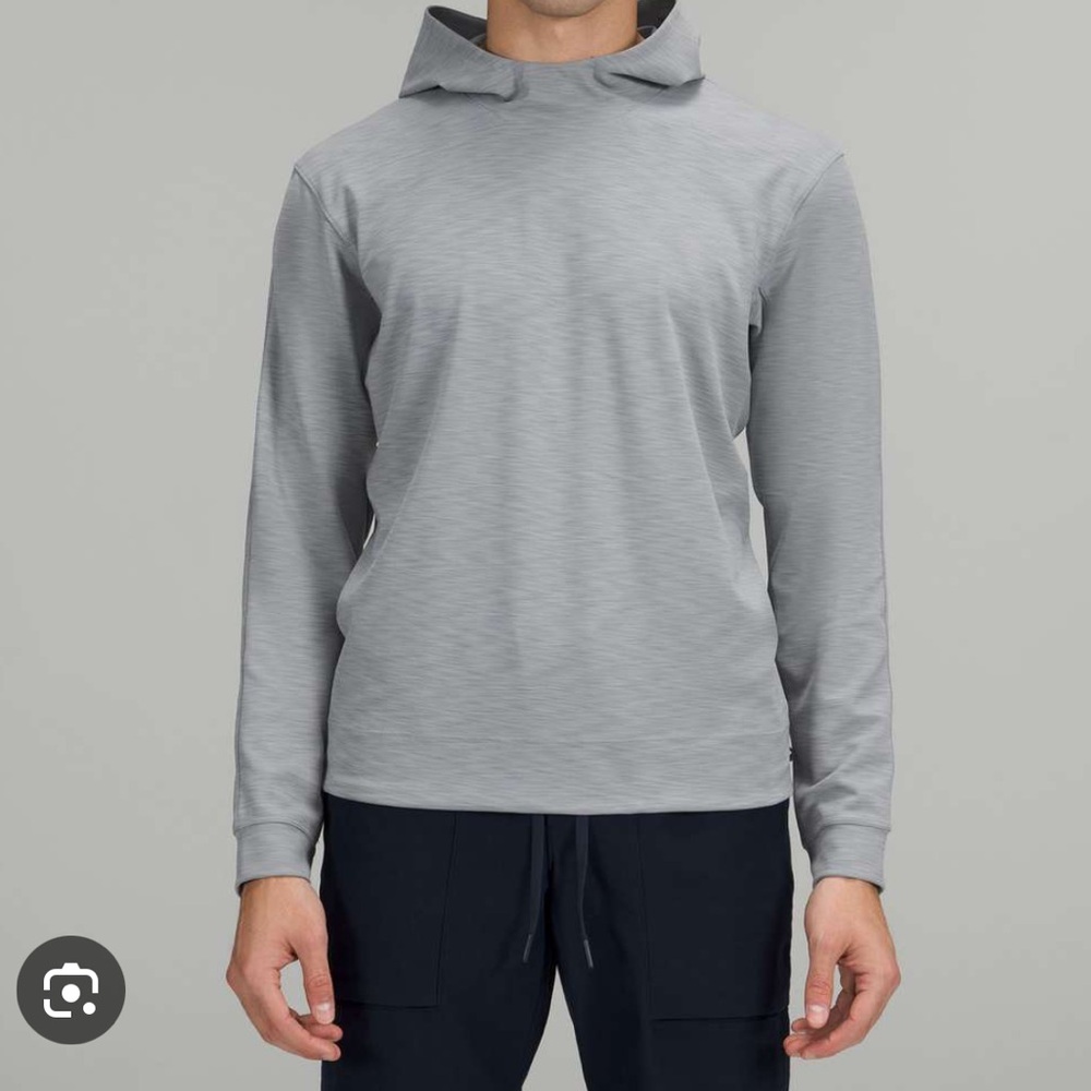 Men’s everlux oversized hoodie in light heather rhino gray. Relaxed fit.